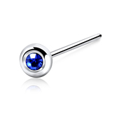 Stone Ball Silver Straight Nose Stud NSKA-19